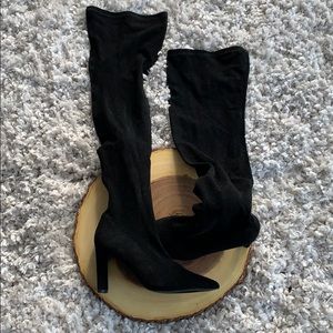 Women’s Scarlett black suede knee boot